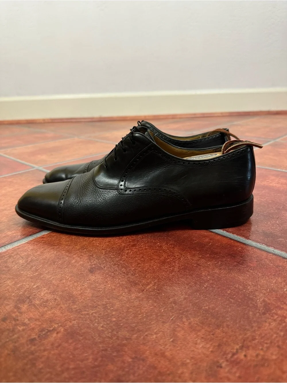 Mezlan Deerskin Leather Cap-Toe Derby Shoes
